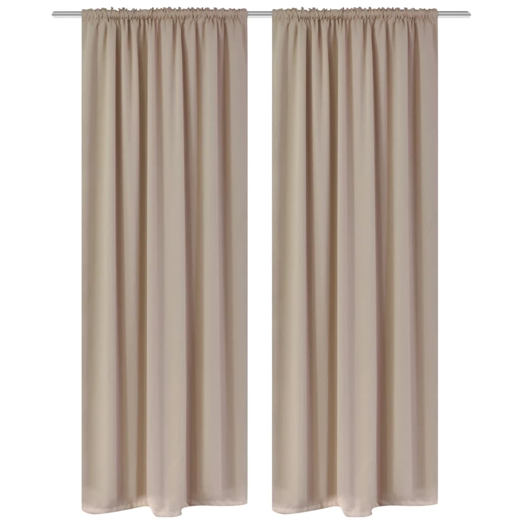 VIDAXL -Vorhänge mit Slots 135 x 245 cm Creme 2 STs