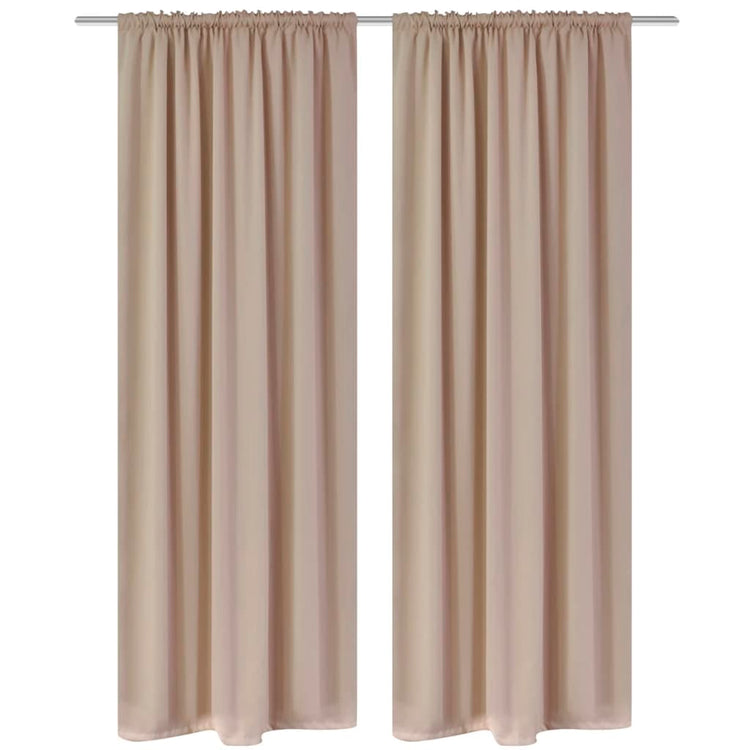 VIDAXL -Vorhänge mit Slots 135 x 245 cm Creme 2 STs