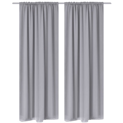 VIDAXL -Vorhänge mit Slots 135 x 245 cm grau 2 STs