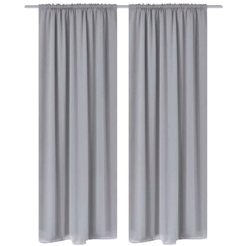 VIDAXL -Vorhänge mit Slots 135 x 245 cm grau 2 STs