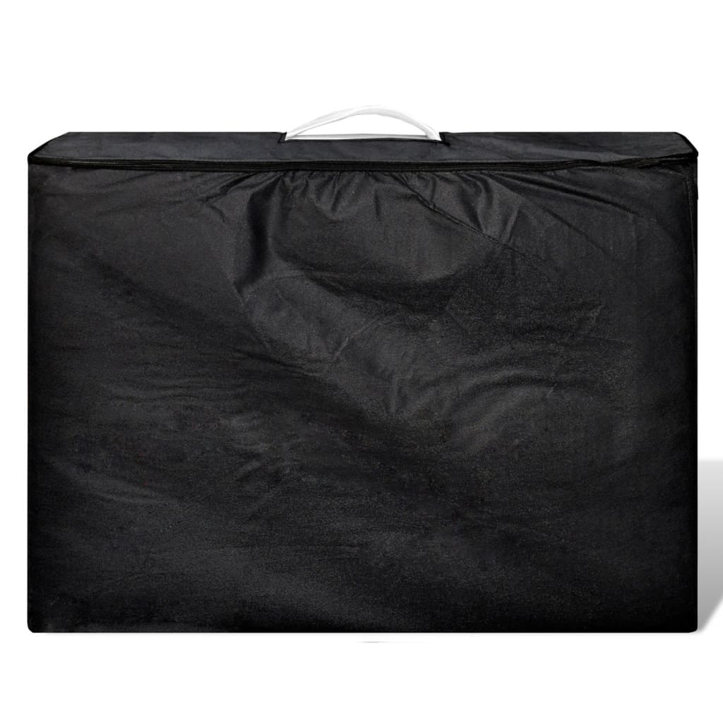 Vidaxl Faltbare Massage Tabelle 3 Zonen mit Holzrahmen (Creme)