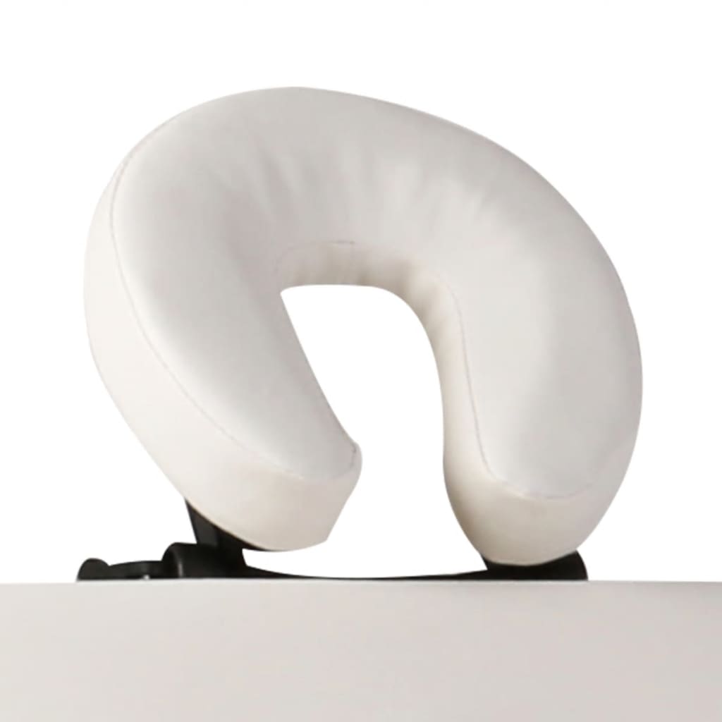 VIDAXL -Massage -Tabelle mit 2 Zonen falten Aluminiumrahmen Creme weiß