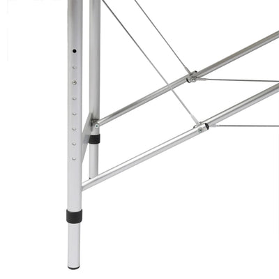 Vidaxl -Massage -Tabelle mit 2 Zonen falten Aluminiumrahmen schwarz