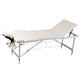 VIDAXL Faltbare Massage Tabelle 3 Zonen mit Aluminiumrahmen (Creme)