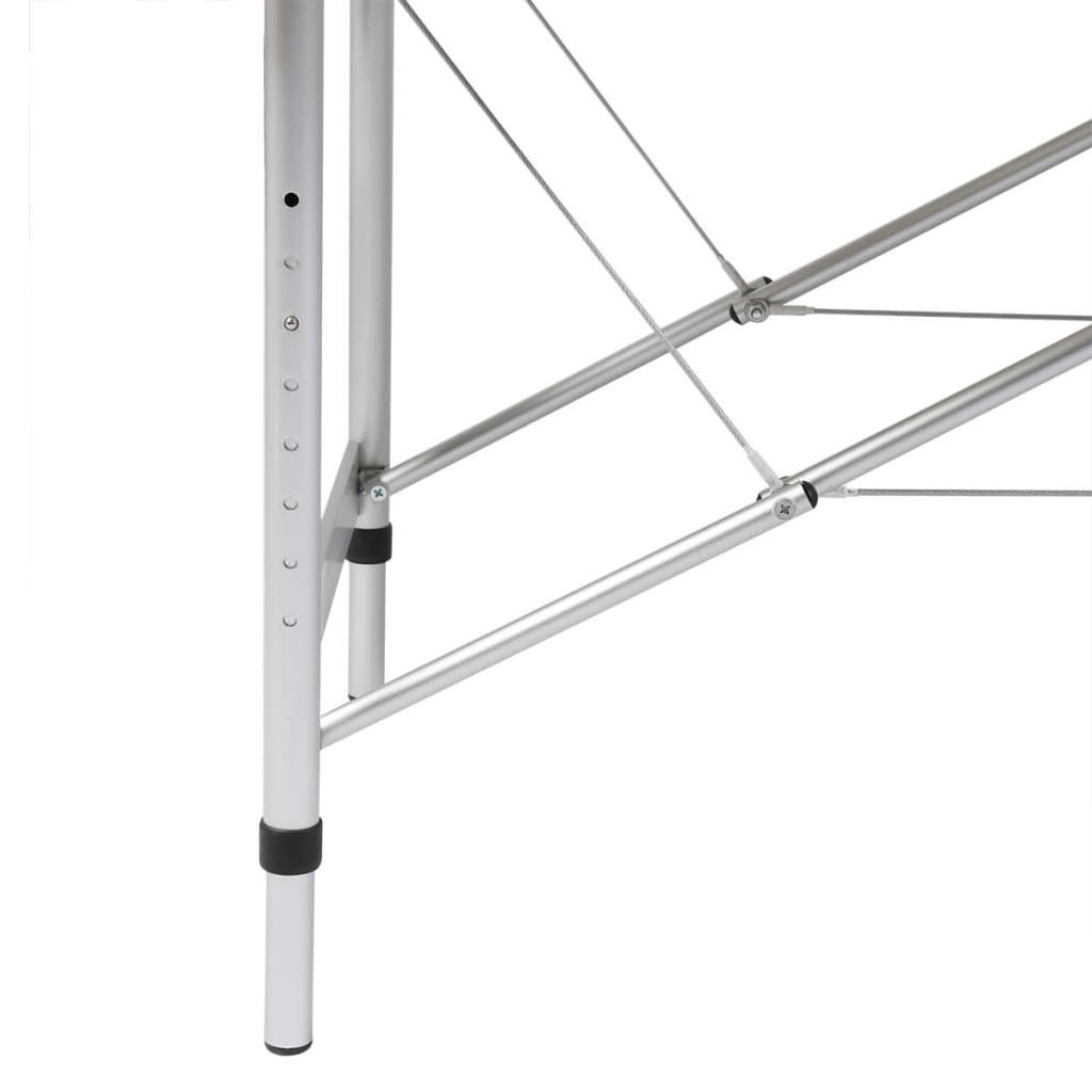 VIDAXL Faltbare Massage Tabelle 3 Zonen mit Aluminiumrahmen (Creme)