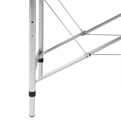 VIDAXL Faltbare Massage Tabelle 3 Zonen mit Aluminiumrahmen (Creme)