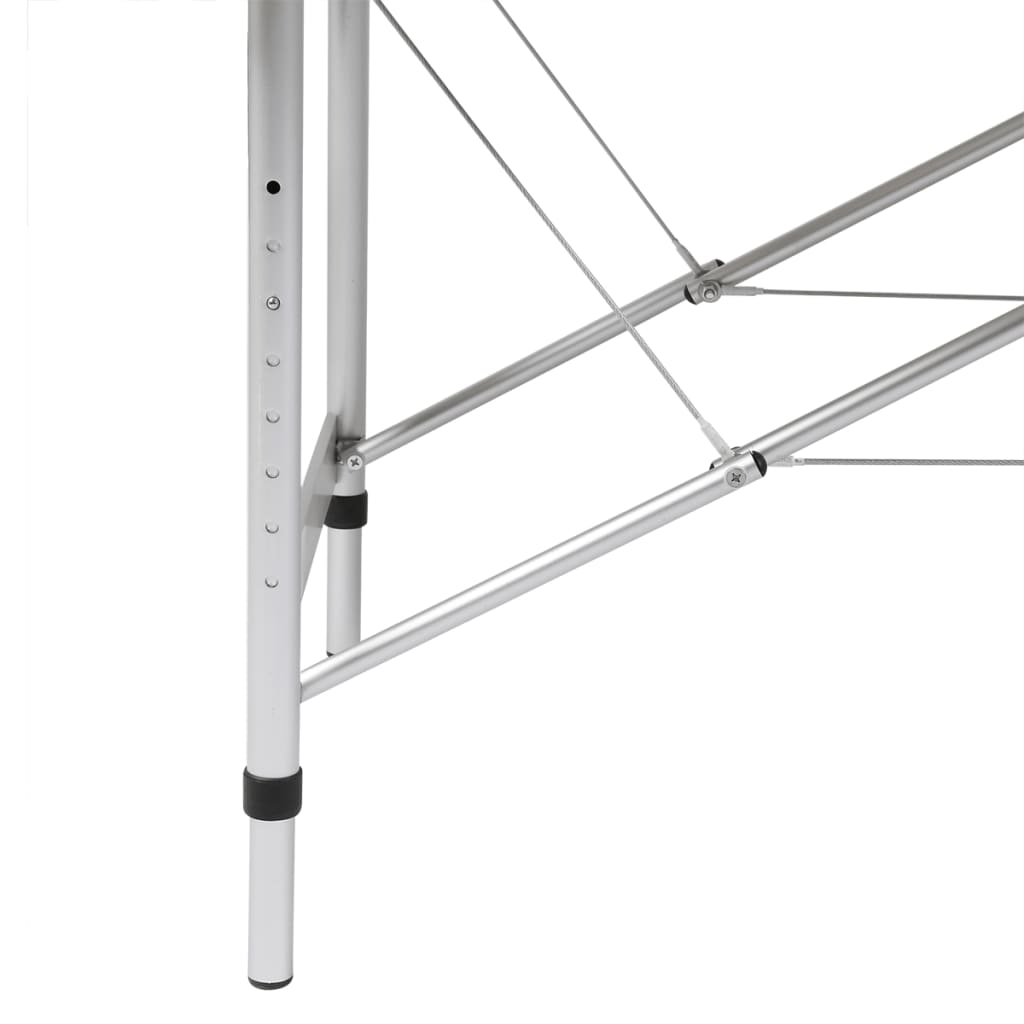 VIDAXL FALTBE MASSAGE TABELLE 3 Zonen mit Aluminiumrahmen (rot)
