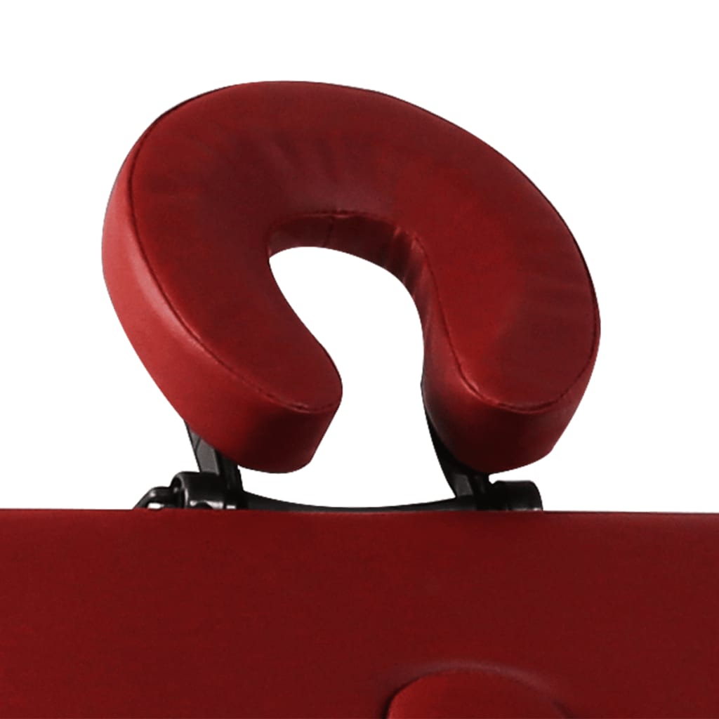 VIDAXL FALTBE MASSAGE TABELLE 3 Zonen mit Aluminiumrahmen (rot)