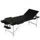 VIDAXL Faltbare Massage Tabelle 3 Zonen mit Aluminiumrahmen (schwarz)