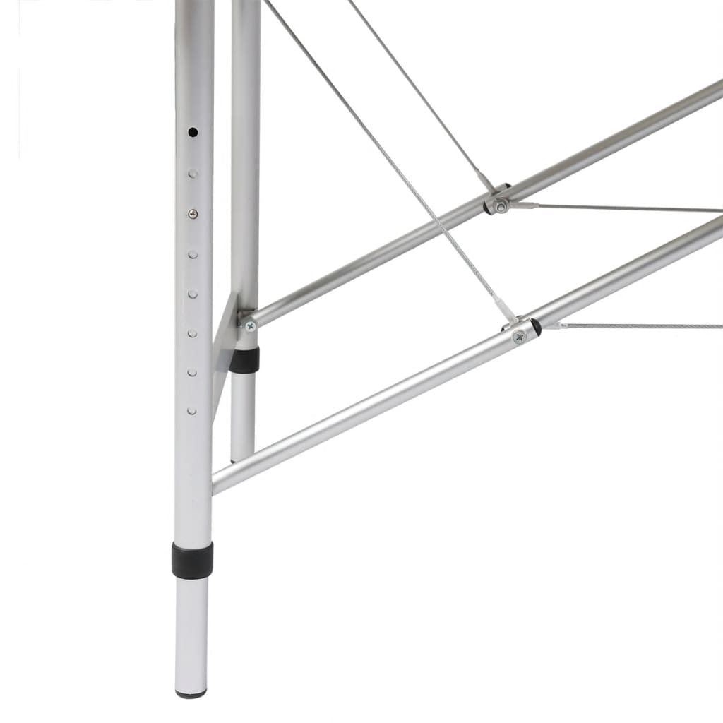 VIDAXL Faltbare Massage Tabelle 3 Zonen mit Aluminiumrahmen (schwarz)
