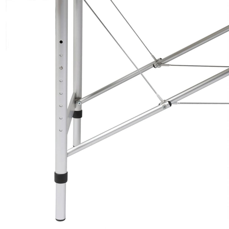 VIDAXL Faltbare Massage Tabelle 3 Zonen mit Aluminiumrahmen (schwarz)