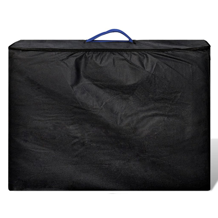Vidaxl Faltbare Massage Tabelle 4 Zonen mit Holzrahmen (blau)