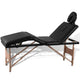 Vidaxl Faltbare Massage Tabelle 4 Zonen mit Holzrahmen (schwarz)