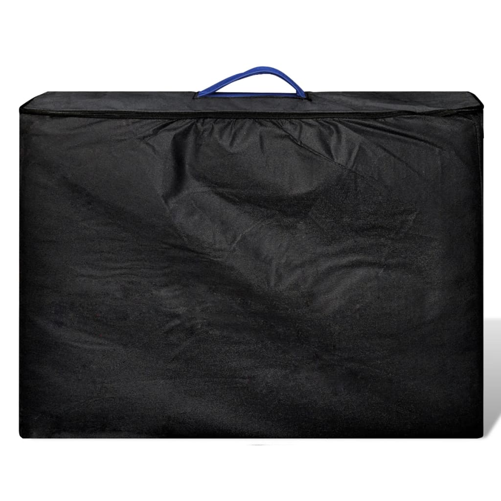 Vidaxl -Massage -Tabelle mit Aluminiumrahmen faltbar (vier Teile blau)