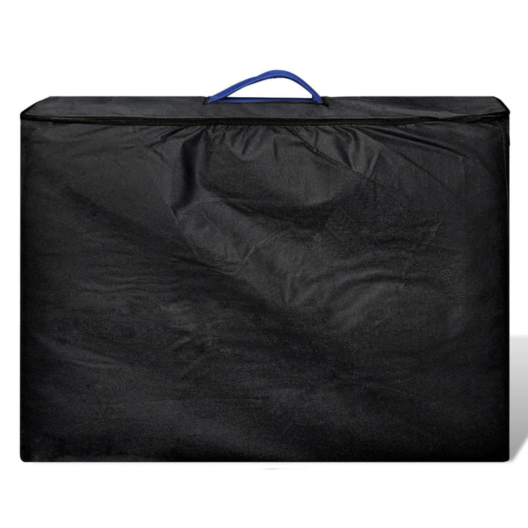 Vidaxl -Massage -Tabelle mit Aluminiumrahmen faltbar (vier Teile blau)