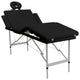 VIDAXL -Massage -Tabelle mit 4 Zonen falten Aluminiumrahmen schwarz