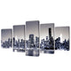VIDAXL -Leinwand Wanddruck Set Monochrom York Skyline 200 x 100 cm