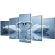 Vidaxl Leinwand Wanddruckset Swan 200 x 100 cm