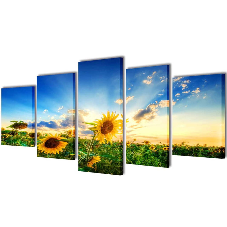 Vidaxl Leinwand Wanddruck Druck Sonnenblume 200 x 100 cm