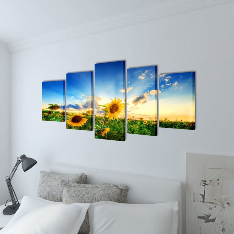 Vidaxl Leinwand Wanddruck Druck Sonnenblume 200 x 100 cm