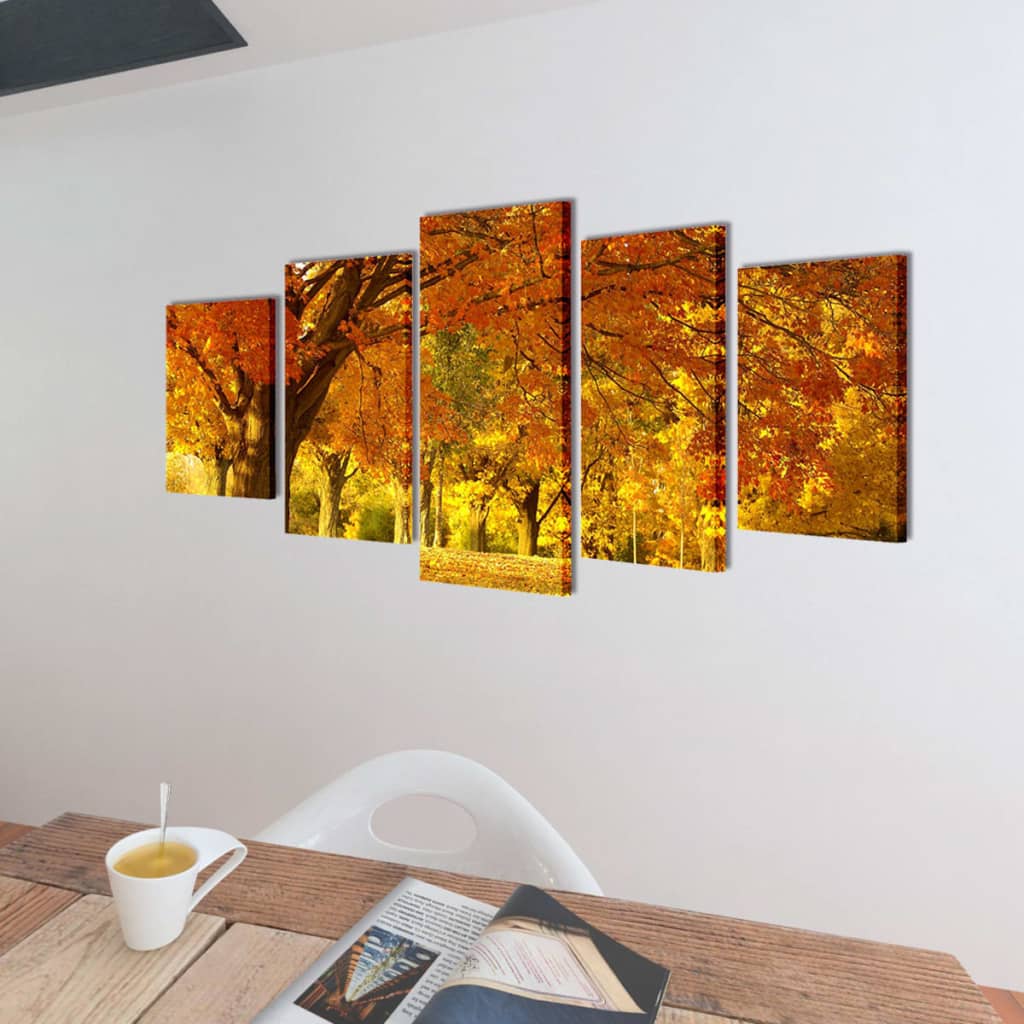 VIDAXL -Leinwand -Wanddruckdruck Set ESDOORN 200 x 100 cm