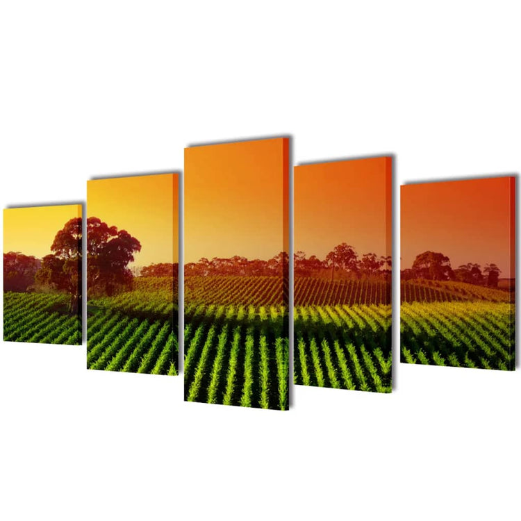 VIDAXL -Leinwand -Wanddruck gesetzt Felder 200 x 100 cm