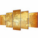 Vidaxl Canvas Wanddruckdruck Set World Map 200 x 100 cm
