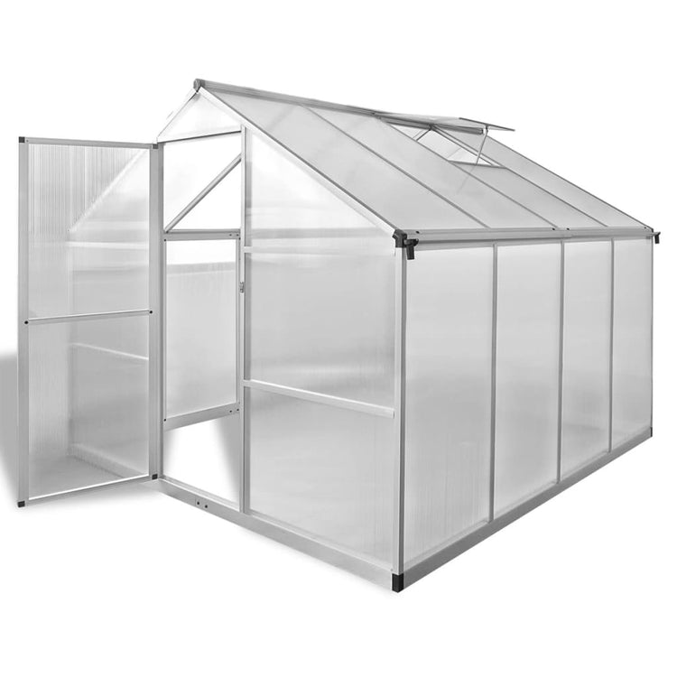 Vidaxl Tuinkas mit Basisrahmen 6,05 m² verstärktes Aluminium