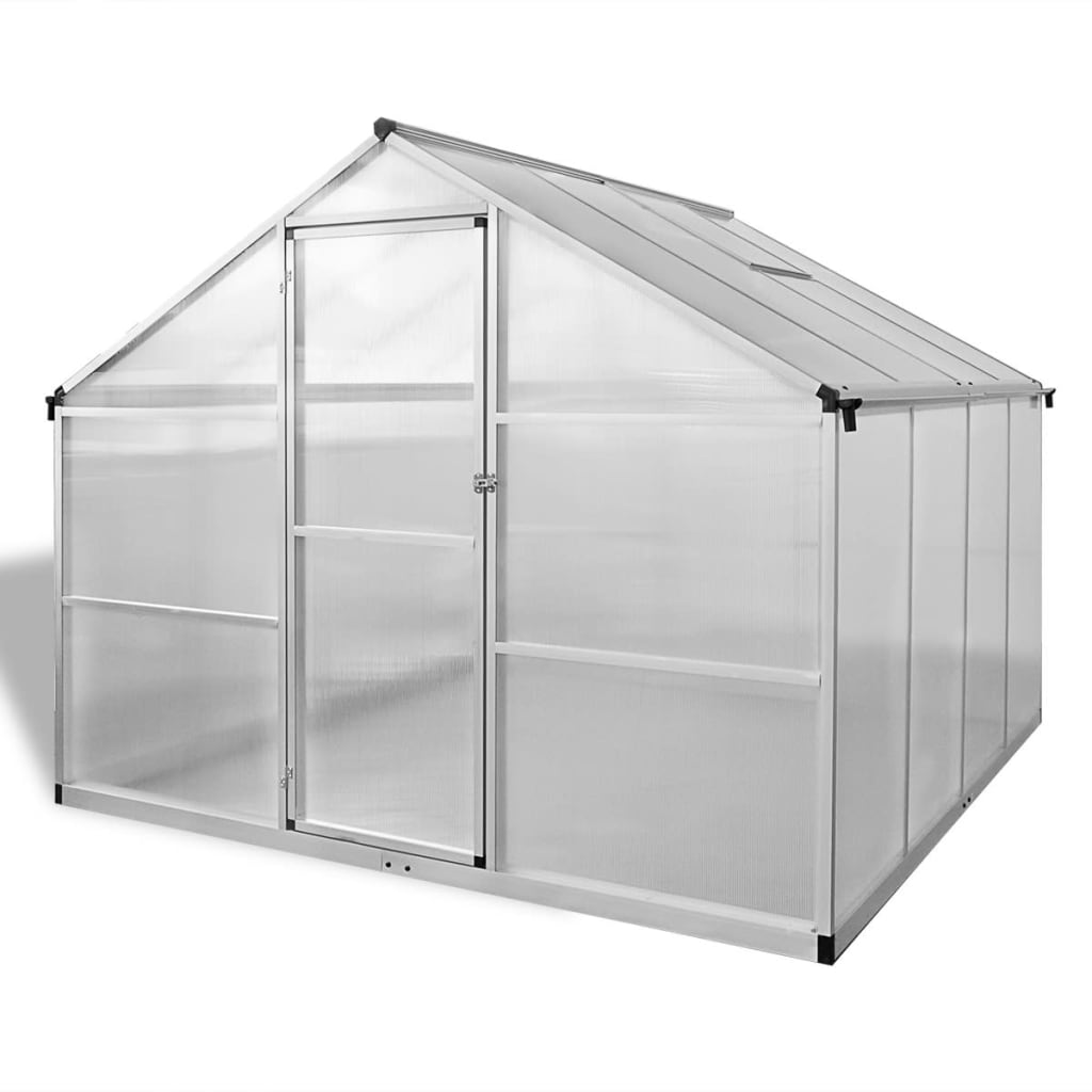 Vidaxl Tuinkas mit Basisrahmen 6,05 m² verstärktes Aluminium
