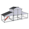 Vidaxl Chicken Coop mit Ren und Nest Box Aluminium