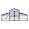 Vidaxl Chicken Coop mit Ren und Nest Box Aluminium
