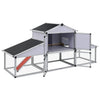 Vidaxl Chicken Coop mit Ren und Nest Box Aluminium