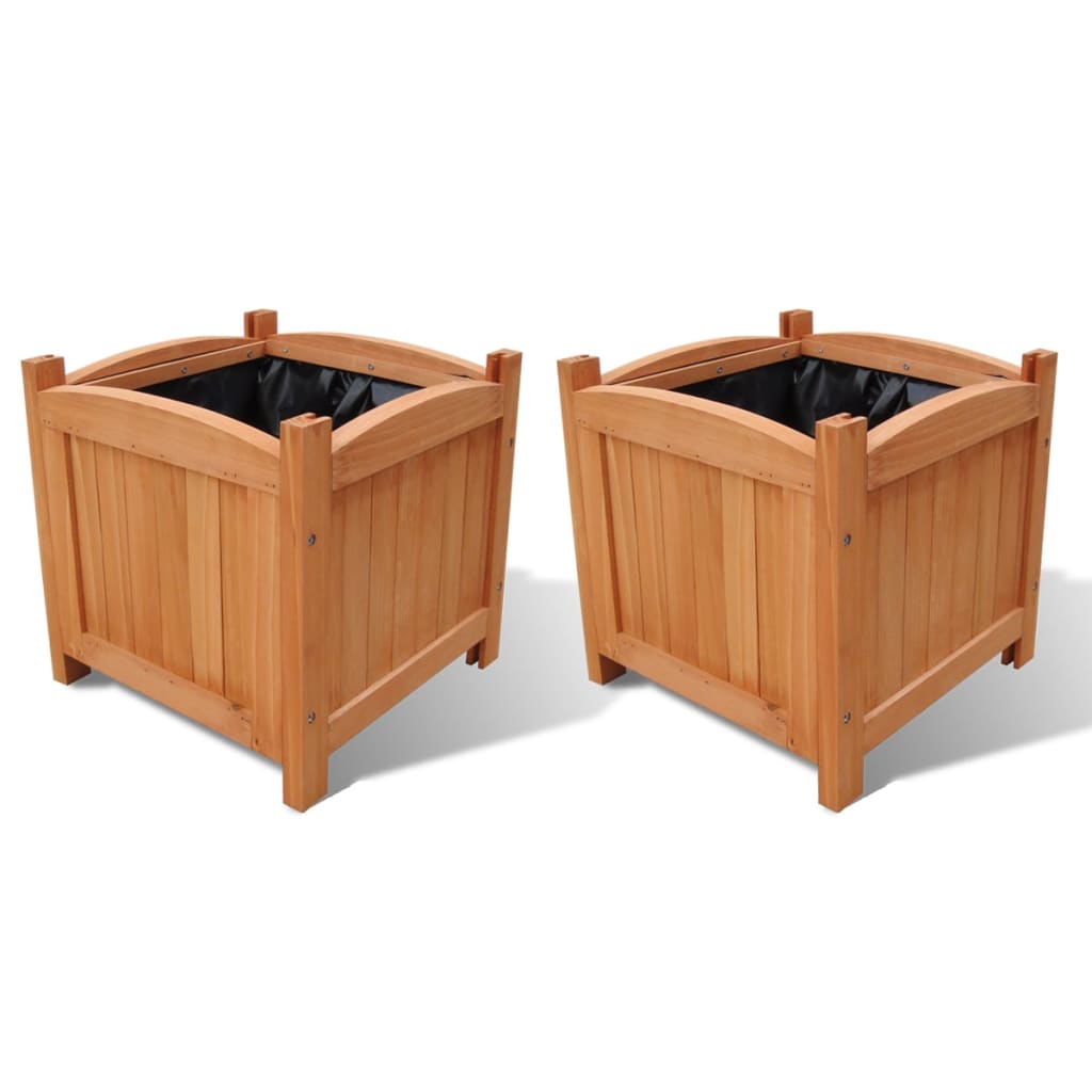 VIDAXL -Pflanzer erhöhten 2 PCs 30x30x30 cm Holz