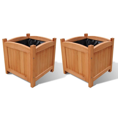 VIDAXL -Pflanzer erhöhten 2 PCs 30x30x30 cm Holz