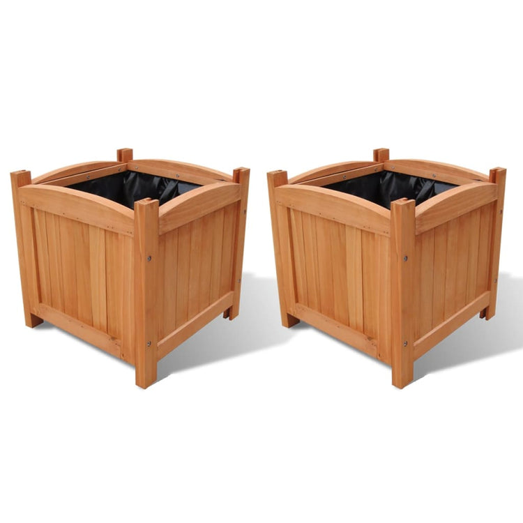 VIDAXL -Pflanzer erhöhten 2 PCs 30x30x30 cm Holz