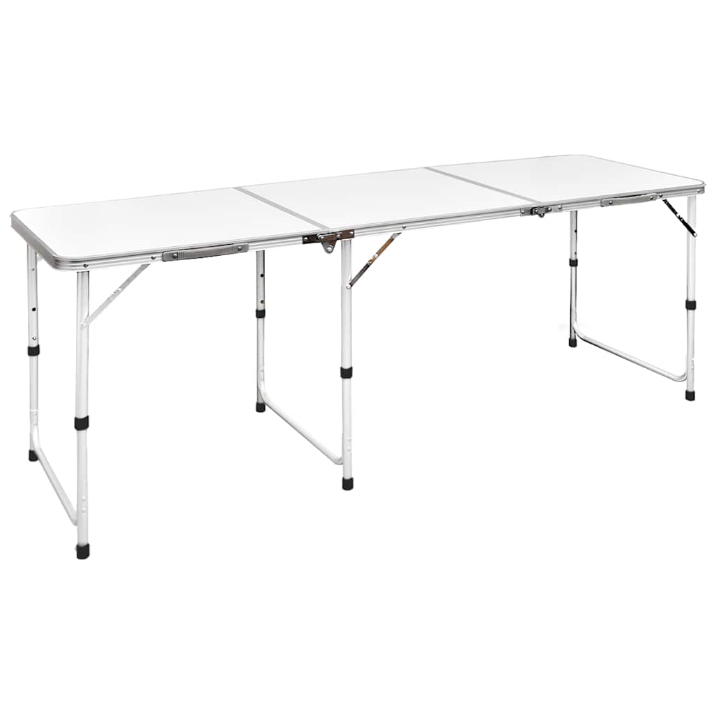 Vidaxl Camping Tabelle faltbar und einstellbar in Höhe Aluminium 180 x 60 cm
