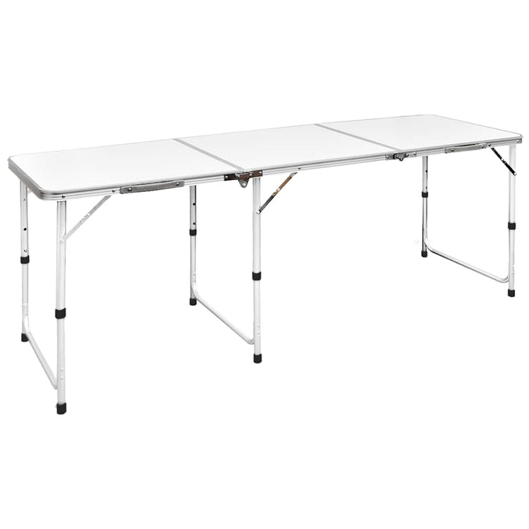 Vidaxl Camping Tabelle faltbar und einstellbar in Höhe Aluminium 180 x 60 cm