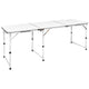 Vidaxl Camping Tabelle faltbar und einstellbar in Höhe Aluminium 180 x 60 cm