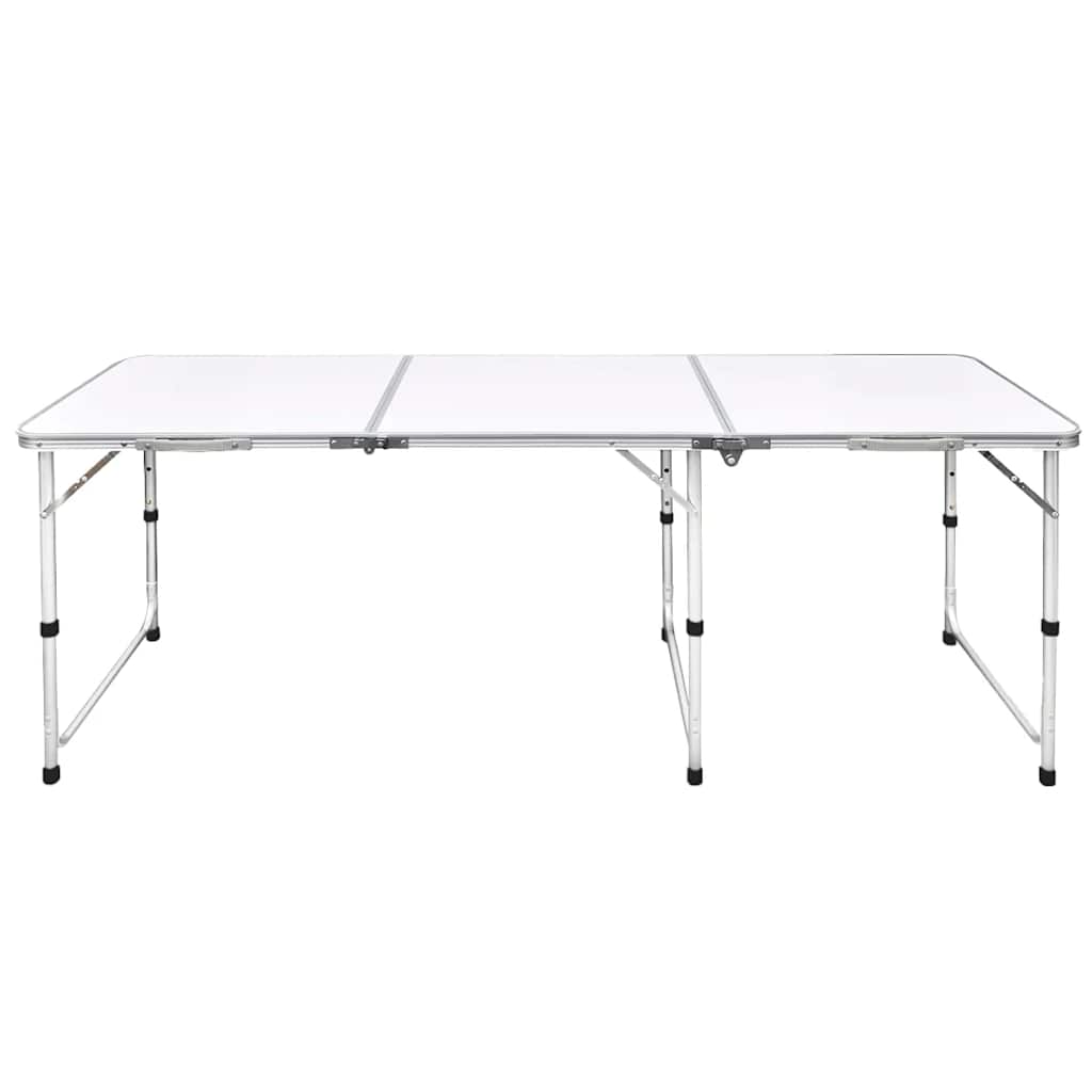 Vidaxl Camping Tabelle faltbar und einstellbar in Höhe Aluminium 180 x 60 cm