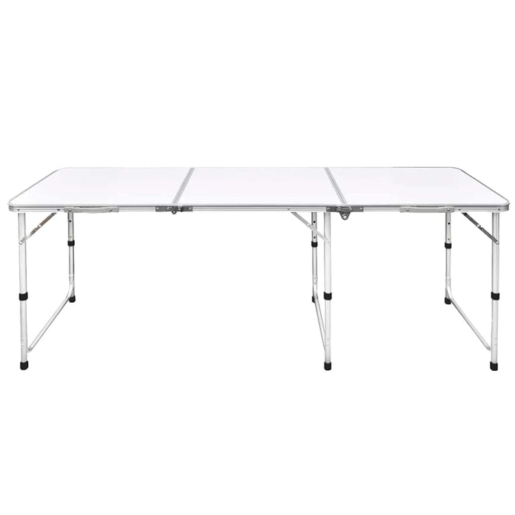 Vidaxl Camping Tabelle faltbar und einstellbar in Höhe Aluminium 180 x 60 cm