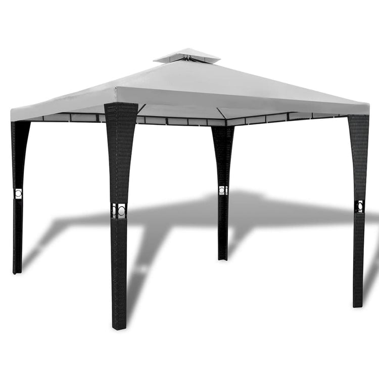 Vidaxl -Laube mit Dach 3x3 M Creme Weiß