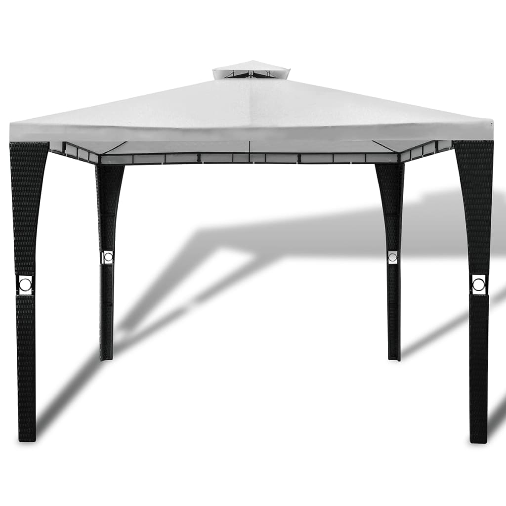 Vidaxl -Laube mit Dach 3x3 M Creme Weiß