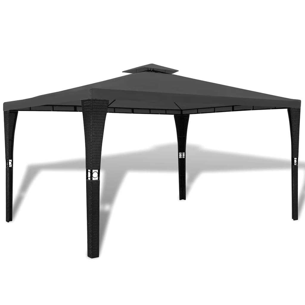 Vidaxl -Laube mit Dach 3x4 m dunkelgrau