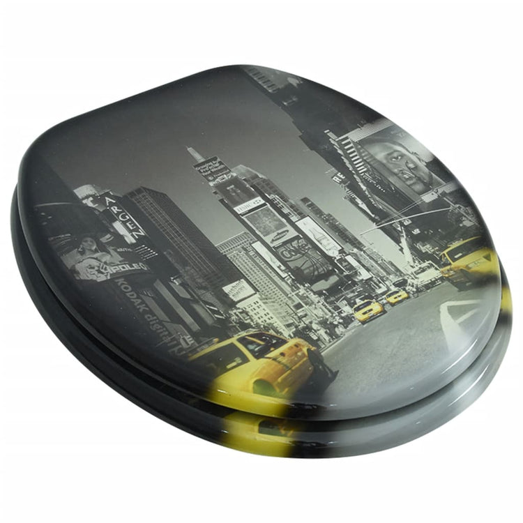 Vidaxl -Toilettensitz von MDF mit York Dessin