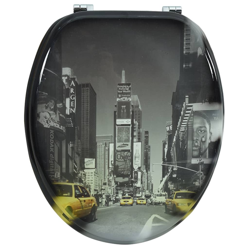 Vidaxl -Toilettensitz von MDF mit York Dessin
