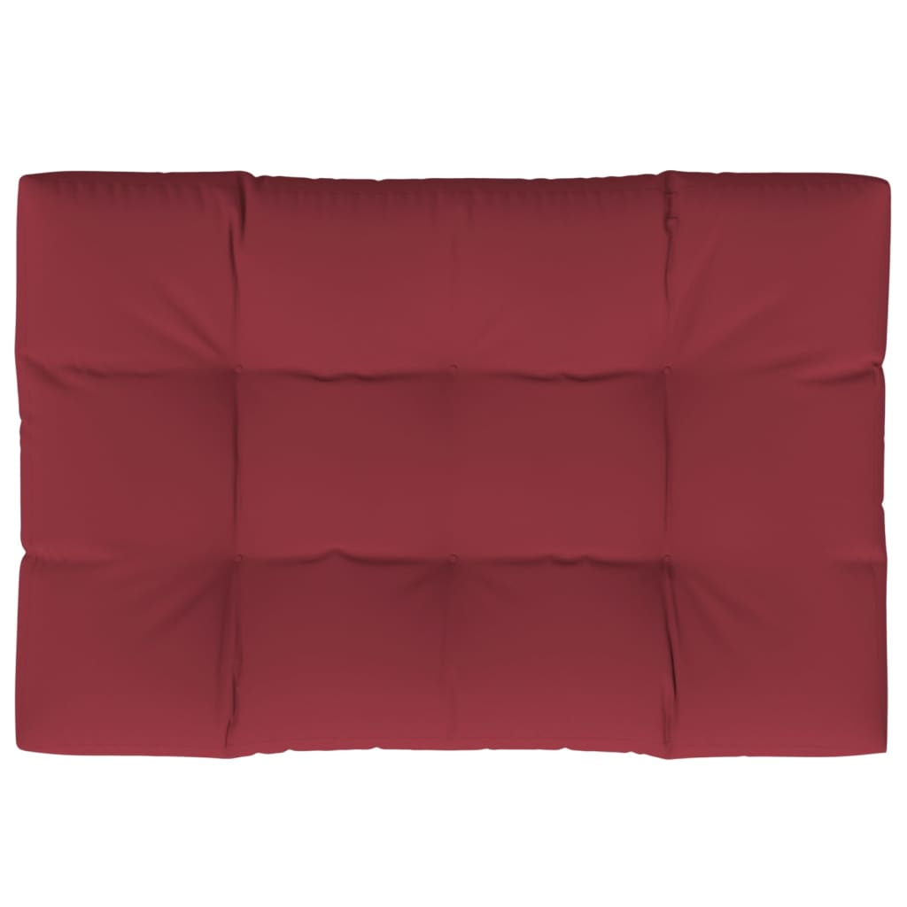 Vidaxl Palettenkissen 120 x 80 x 12 cm Stoffwein rot