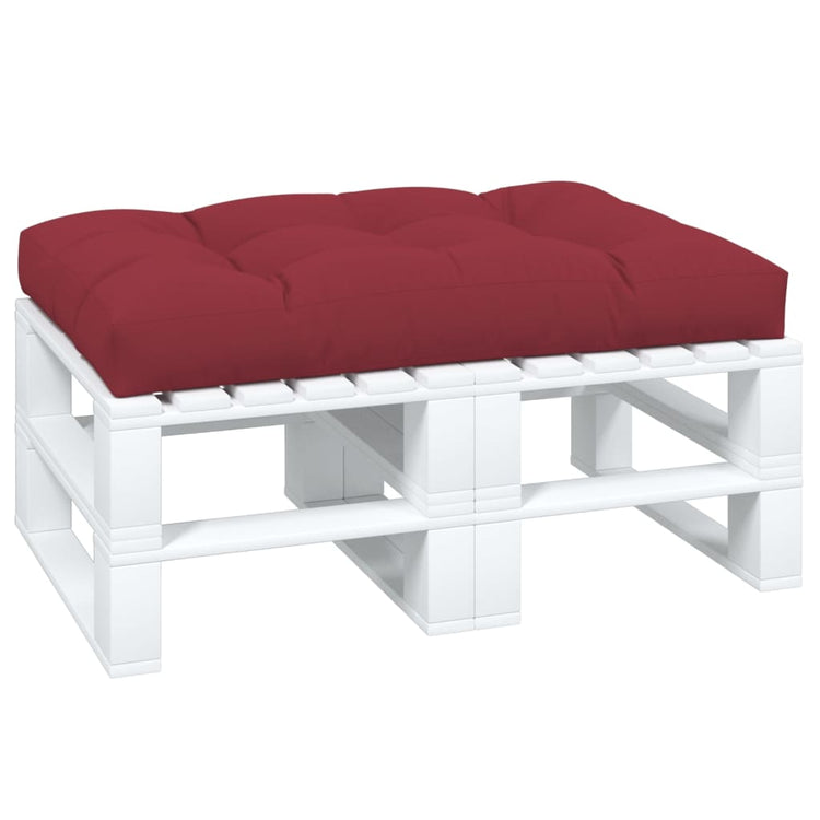 Vidaxl Palettenkissen 120 x 80 x 12 cm Stoffwein rot