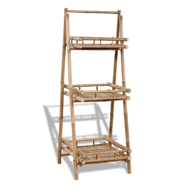 Vidaxl Plant Rack 3-Layer Foldable Bambus