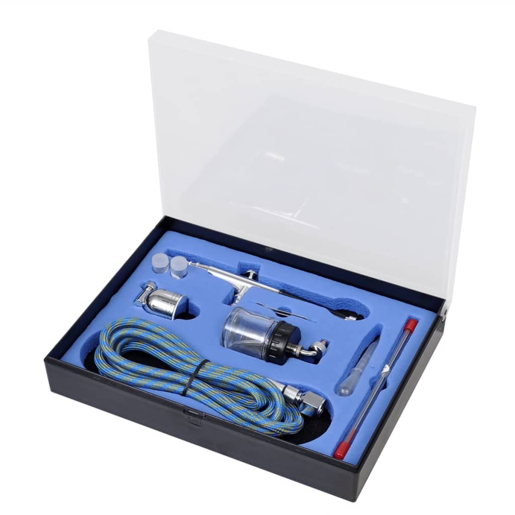 Vidaxl Airbrush Set mit Glasbecher 0,2 0,3 0,5 mm Mundstücke