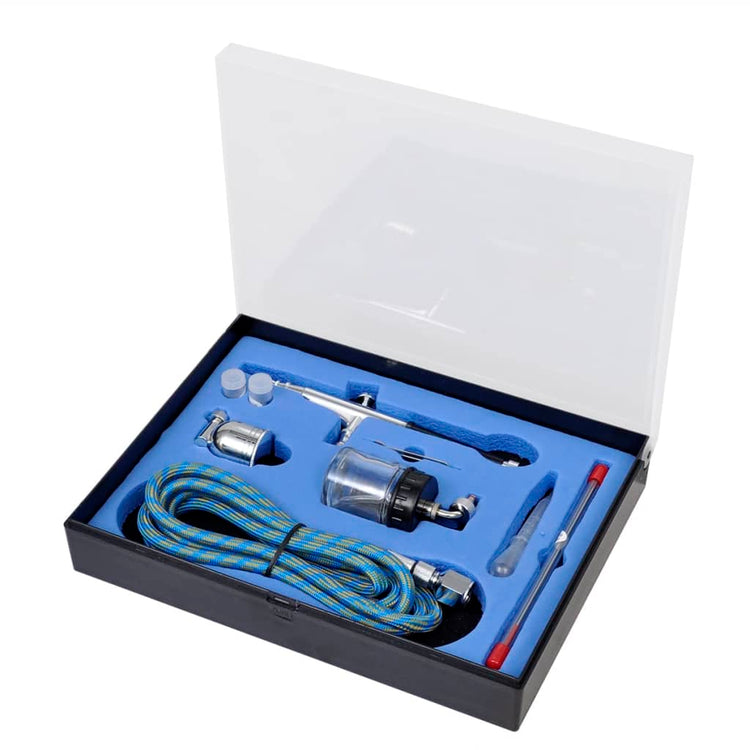 Vidaxl Airbrush Set mit Glasbecher 0,2 0,3 0,5 mm Mundstücke